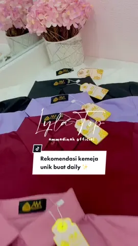 Ada yang udah order Lyla Top? Nih rekomendasi kemeja buat ngantor dan ngampus, cantik bangett 😍 #ammadinahofficial