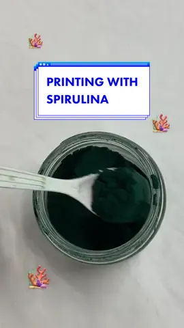 spirulina printing paste 🪸🫶🏻🤩 #screenprinting #biodesign #algae #spirulina