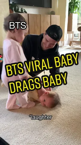 BTS of the viral “baby drags baby” video 😂 #viral #fyp #foryou #foryoupage #btsviral #irishtwins #irishtwinmama #babiesoftiktok #babyfunny #funnybaby #funnybabyvideo #babyviral #viraltiktok