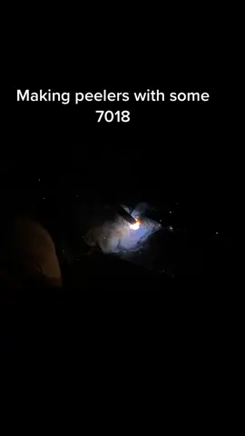 Showing little bro @Colton Bacle881 how to make peelers. #welding #thekidthattigs #weldinglife #stickwelding #7018