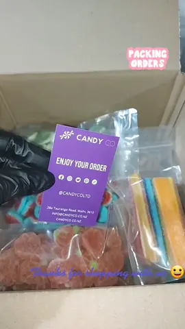 Thanks for your order 🍬 #candycoltd #packingorders #orderpacking #onlinelollystorenz #nz #candynz #smallbusinessnz #picknmixnz #lolliesnz