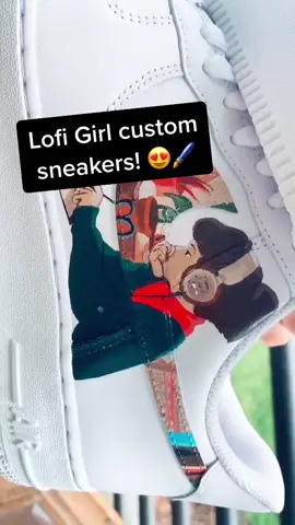 Would you wear these custom Lofi Girl sneakers? 👟✨ 🎥 Via @saintdesignz  #shoeart #customsneakers #af1 #lofigirl