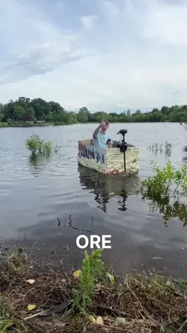 Working cardboard boat with engine #cardboatdboat