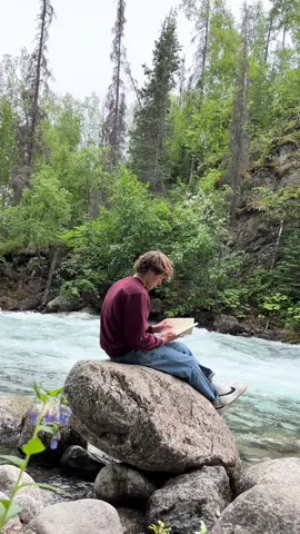 Reading by a river is a must #romanticizeyourlife