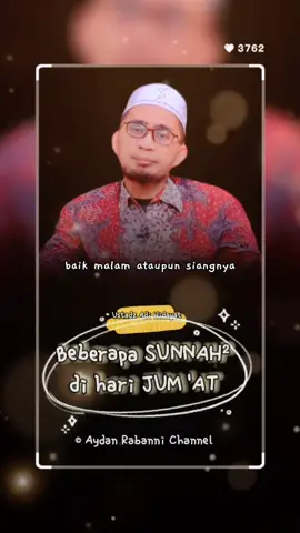 Beberapa Sunnah² di hari Jumat #ustadzadihidayat #ustadzadihidayatofficial #jumatberkah