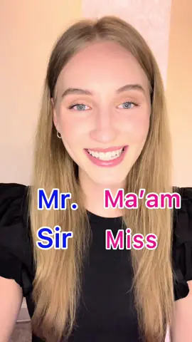 ¿Sabes cómo usar Mr., Sir, Miss, Ma’am? 🧔🏻‍♂️👨🏻👩🏼👱🏼‍♀️ #ariannitalagringa #ingles #aprendeingles #learnenglish #english #inglesonline #englishteacher #mexico #venezuela #colombia #españa #argentina #chile #peru #miami #pronunciation #inglesfluido #aprenderinglesrapido #englishgrammar #cursoinglesonline