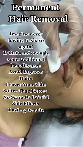 An easy way to permanently removal of extra facial hairTreats all skin types safely 𝗬𝗢𝗨 𝗖𝗔𝗡 𝗕𝗘 𝗛𝗔𝗜𝗥 𝗙𝗥𝗘𝗘 ..............F O R E V E R 💫✨Need a more permanent alternative for unwanted hair? Then our laser hair removal is for you! There’s no limit to the places you can have it–legs, back, underarms, bikini line, stomach, face–you name it, we laser it! #zarpashbeautyclinic #laserhairremoval #massage #waxing #lashextensions #laser#lasertreatment  #laserhairremoval #foryou