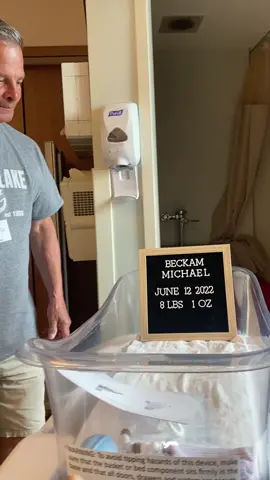 here is a sweet moment of my grandpa finding out I used his name for his first great grandbaby’s middle name. he was really surprised 🥹❤️ #newborn #namereveal #grandparents