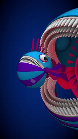 𝗠𝗘𝗖𝗛𝗔𝗡𝗜𝗖𝗔𝗟 𝗖𝗔𝗡𝗡𝗜𝗕𝗔𝗟 — Collab with my friend @Diego  He modeled this fish for me to animate.  #thelovelyhorrorshow #3dmodeling #3danimation #animation #animations #loop #loops