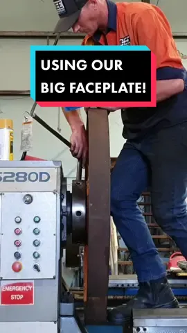 Wait to see what we setup on our big faceplate! 👀 #lathe #machining #workshop #fyp #LearnOnTikTok #TikTokPartner