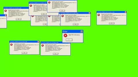 Ошибки Windows XP на зелёном фоне. #футаж #зелёныйфон