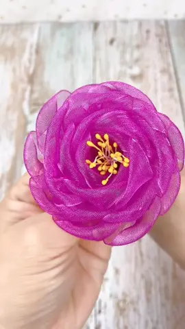 ribbon rose flower#rose #flower #ribbon #handmade #craft #easydiy #gift #DIY #diytoturials #foryoupage #purple