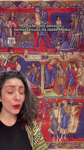 Responder @loucurasdahistoria Punições para pessoas homossexuais na Idade Média 🥺Lembrando que esse período durou bastante tempo e ocorreu em mais de um local, por isso as regras podem alterar de local para local e século por século.Ib: Diário de História e Biologia #curiosidadehistorica #idademedia #histórialgbt
