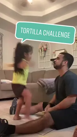 Tortilla Challenge with Daddy 🤣#StJudeDadPhotos #dadsoftiktok #TortillaTrend #tortilla #tortillachallenge #tortillaslapchallenge #toddlersoftiktok #toddler #payback