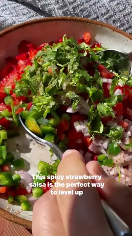 Spicy strawberry salsa on everything 💥 #summertimefood #StJudeDadPhotos #lowcarb #keto #lowcarbrecipes