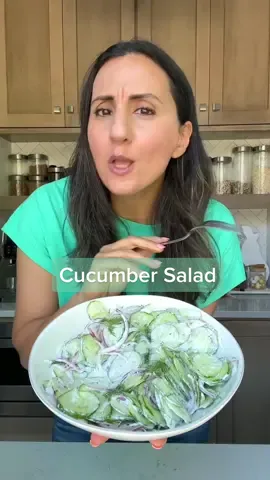 Make this creamy cucumber salad this summer – perfect on its own or with anything grilled!