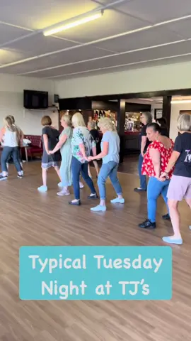 Dancing keeps you active and is fun! Another fun Tuesday night stroll class at TJ’s #dance #lovedance #linedance #tjs #danceislife #exercise #keepfit #linedancers #jerusalema #tjsjive