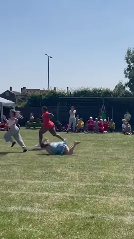 Mum dragged into school races ends up mooning the whole school 😳 ©SWNS/KatieHannaford #funny #embarrassing #viral