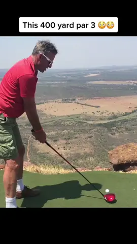 How many tries is it taking you to hit the green on this 400 yard par 3 in South Africa? (Via IG/originalsmartassam)