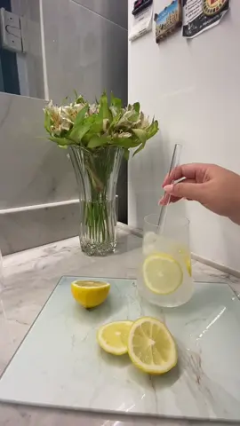Água com gás + gelo + limão. 🍋 AMO! #asmr #satisfying #asmrsounds #drink