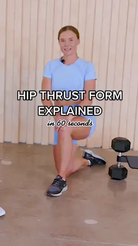 In 60 seconds learn proper hip theust form, and how to make them more glute focused 💪🏼 #GymTok #FitTok #homeworkouts #gymtips #fitnesstips