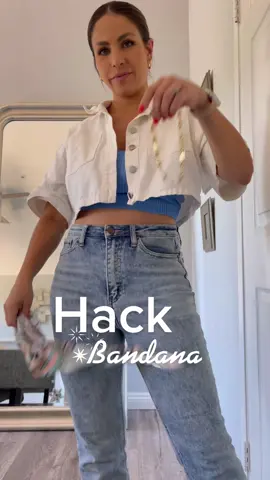 Bandana #necklace #bandana #look #jewelry #hack #fashionhack #fashionhacks #latina #style #OOTD #getreadywithme #bandanajewelry #jewelrymaking #OOTD #hackfashion #fashiontiktok #trick #easy #look #ugc #ugccreator #fashionista