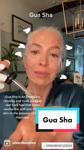 Gua Sha HELPS increase blood flow to the skin -which helps to  create a healthy youthful glow. Always remember to use oil or lotion -never use the gua sha on dry skin. Code vanessa20 20% off @Jade Gua #Over50SkinCare #skincareformatureskin #Beauty bloggers #womensskincareproducts #LymphaticDrainage #FaceMassage #AgingGracefully #Artinaging #Greyhairmodel #Silversisters #SpaNightAtHome#guashatool #guashatechnique #microinfluencers #radiantskinbeauty