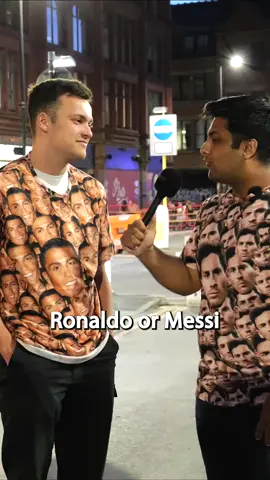 Ronaldo or Messi whos better ? Comment below 👇👇👇                         Get 20% off @yescustom with Promo code “YCTTST” The link will be in our bio ! #yescustom #ronaldo #messi #ad #football #streetinterviews #fyp #viralvideo