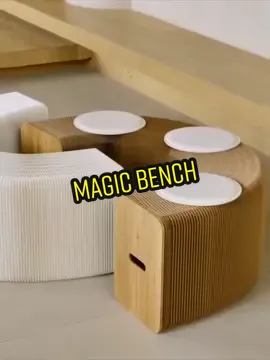 Ihpaper Magic Folding Bench #ihpaper #longbench #magicbench #paperfurniture #HomeDecor #homedecorideas #foldingbench #longbench