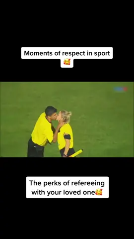 The perks of refereeing with your loved one🥰 #fyp #sports #football #Love #ref #referees