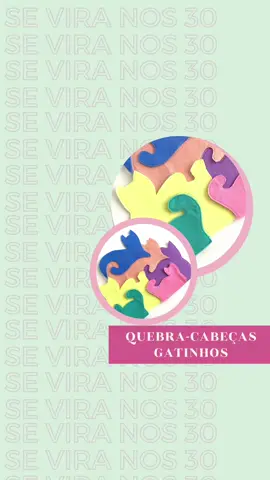 Nesse #seviranos30 trouxe um quebra-cabeça de gatinhos muito fofo que fica pronto em poucos minutos!  #feltronotiktok #artesanatocriativo #artesanato
