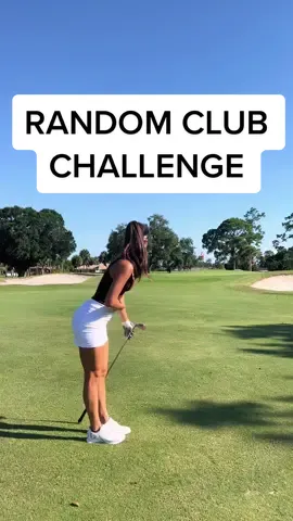 RANDOM CLUB CHALLENGE.. 352 yard par 4, lets see what I shoot! #golf #golfbabe #golfer #golfgirl #golftiktok #golftok #fyp #randomclubchallenge