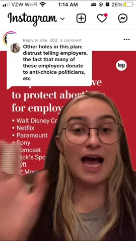 Reply to @allie_202_  one last thing in comments section >> #democrat #leftist #roevwade #politics
