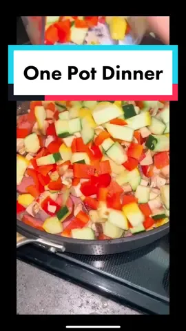 Made my favorite dinner this week and it made me happy! #dinner #dinnerrecipes #onepot #onepotmeals #healthydinner #dinneridea #cooking #food #foodtiktok #familydinner #vegtables #sausage #Recipe