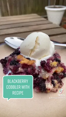 Here it is with the recipe 💕 #gardentok #FoodTok #gardencore #foodforaging #foragetotable #gardentotable #foodforest #blackberrycobbler #recipetok #cottagecore #cottagegarden