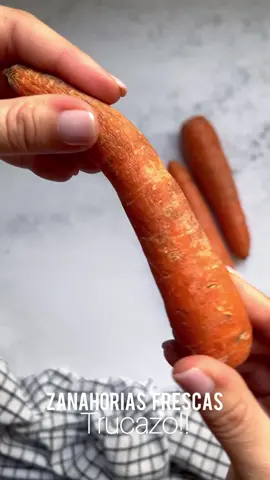 TRUCAZO!!!! 🥕Convierte las zanhorias pochas en zanahorias frescas☀️qué te parece? Instagram👉 @saboreanda #cook #carrot #zanahoria #trucostiktok #healthy