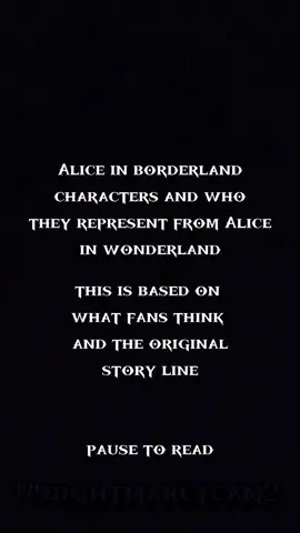 this is based off of what I've found if you don't like it then please don't take this seriously if you do then I hope you enjoy the head canons#aliceinborderlanspoilers #aliceinborderland #aliceinborderlandedit