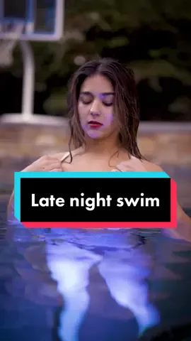 Out for a late night swim #swim #pool #Summer #fyp #foryou