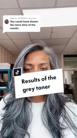 Reply to @mael20507  results of the Gtey Toner in Graphite #grombre #silverhair #silversisters #greyhairdontcare #greyhairtransition #greyhair #greyhairtransformation #greyhairblending #greyhairgrowout #greyhairjourney #greyisthenewblack #wellatoner #greyhairtoner #silversistersunite