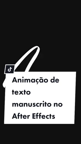 Como animar um texto manuscrito no After Effects!#AfterEffects #tutorial