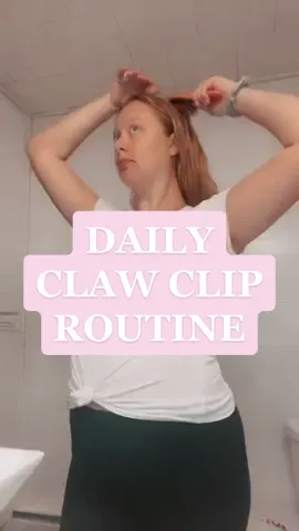 everyday claw clip routine✨ #clawclip #hairroutine #summerhair #summer2022 #momhair #newmom #frenchtwist #frenchtwisthair #claw #youngmom #thirdtrimester #pregnantlife #routine #grwm #DailyRoutine #minivlog