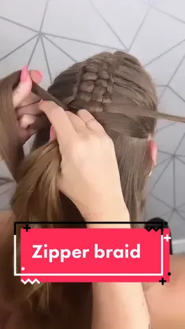 Cool Zipper Braid👏🏻 #hairtok #summerhair #hairtutorial #braids