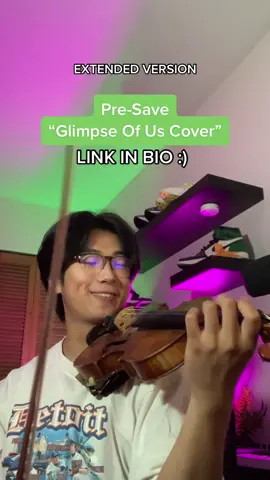 If we get 350 pre-saves, ill release the full cover early on youtube AND maybe spotify :) JULY 8 SAVE THE DATE #glimpseofus #violin #kurttheviolinist #joji #glimpseofusjoji