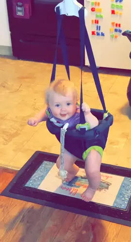 She loves to spin in her doorway jumper & no day is complete without yelling for “Dada”, even when he’s still at work! 😂 #CrazyBaby #FunnyGirl #Cutie #Silly #8MonthsOld