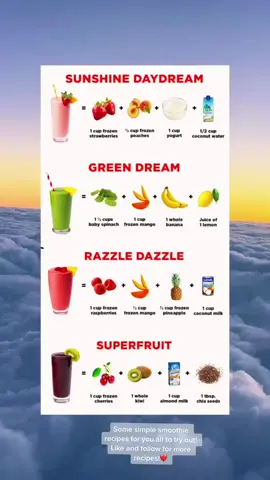 Simple smoothie recipes for you all! Going to mix it up for ya’ll! 😁🥭🍍🍓       #smoothie #fruitsmoothie #smoothiebowl #smoothierecipes #smoothietok #fyp #foryou #healthy #Recipe #tiktok #fruit #sunshine #fruit #EasyRecipe