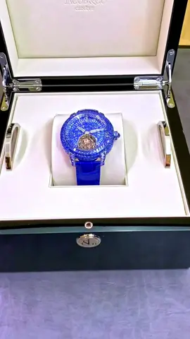 The precious stones of the Caviar Tourbillon are set from underneath, making the surface smooth and the stones appear to be floating on the case #jacobandco #watches #luxury #unboxing