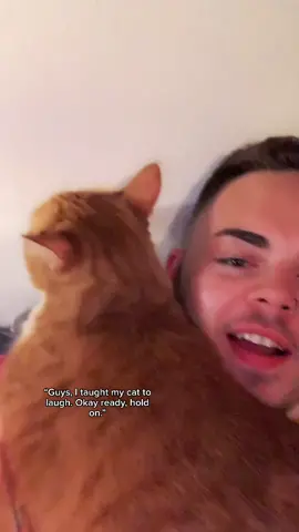TAUGHT MY CAT HOW TO LAUGH! Had to bring this back for the new fam. #cootloop #catsoftiktok  #cats
