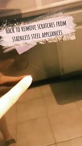 How to remove scratches from stainless steel appliances. It works!!! Must try! #cleaning#cleaninghack#cleaninghacks#cleaningtiktok#cleaningtips#cleaningtip#cleaningtipsandhacks#cleaningtipsandtricks