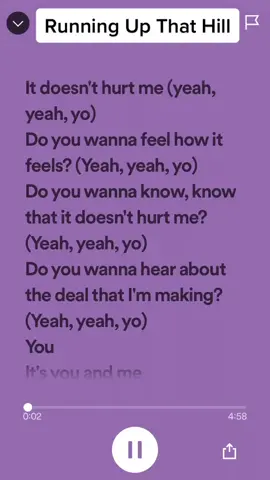 Running Up That Hill#Album1985#letrasdecanciones #spotifyonlyyou