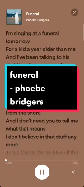 Replying to @buenavilia Funeral - Phoebe Bridgers [full lyrics] #pheobebridgers #funeral